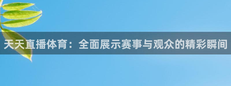 鲨鱼直播体育app下载：天天直播体育：全面展示赛事与观众的精彩瞬间